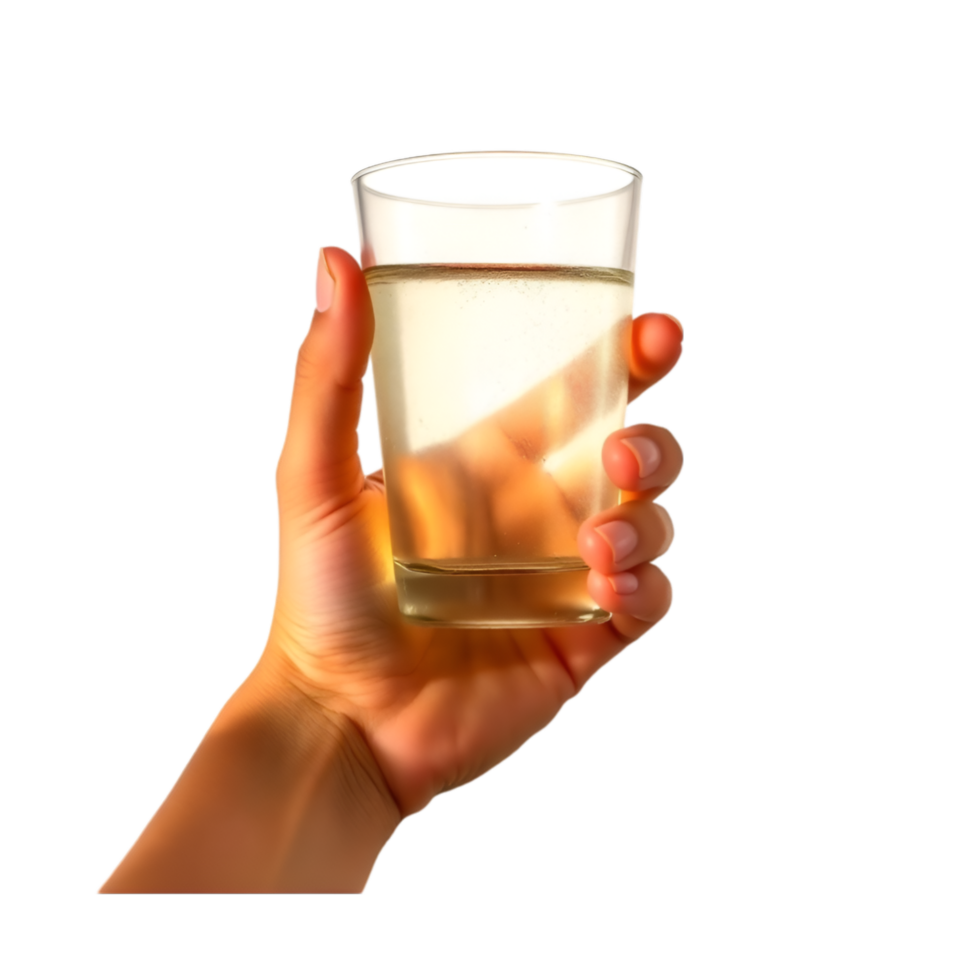 Hand and Glass of Water for Refreshment png