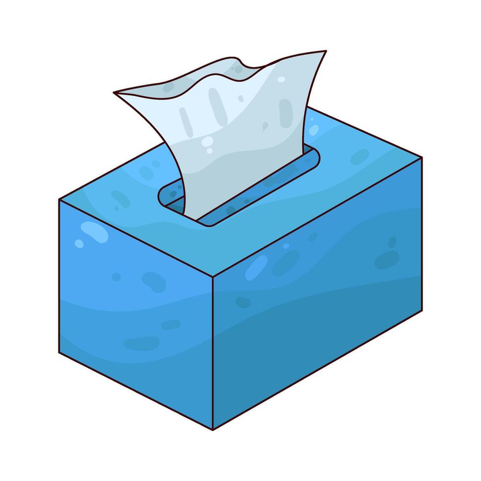blue tissue box vector