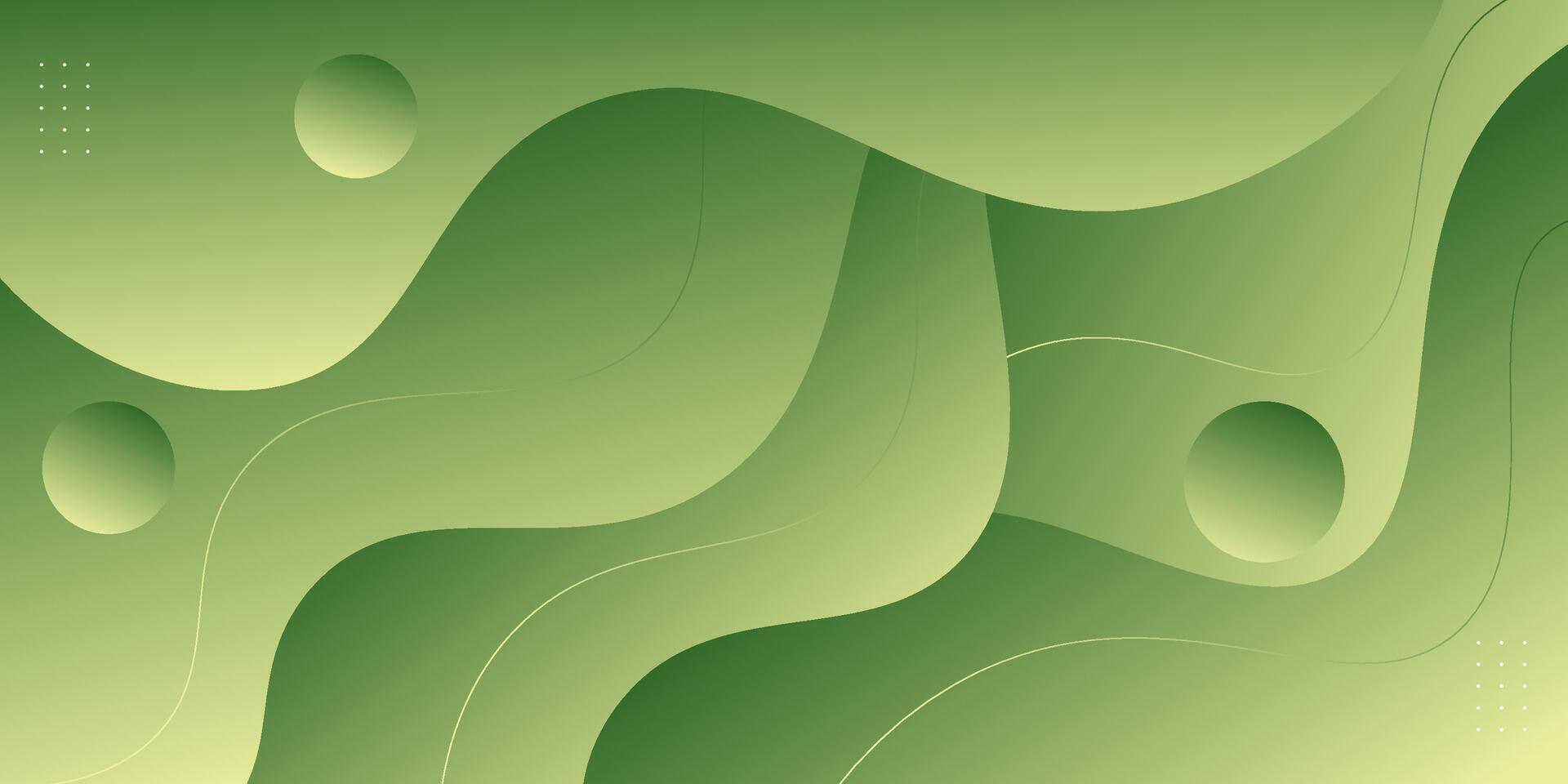 Abstract colored green background with liquid wave pattern. Trendy background concept. Eps10 vector