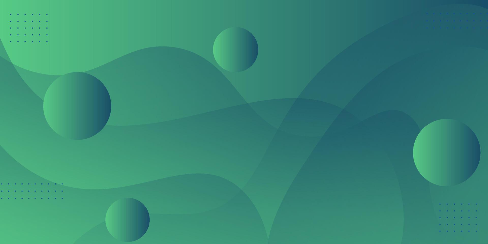 Abstract colorful bright green background with wave shapes and shadows. Modern and simple background. Eps10 vector