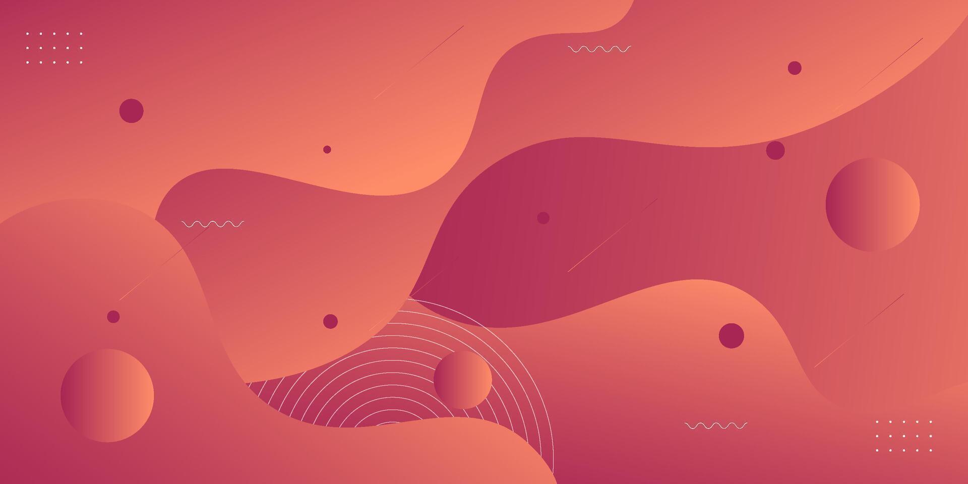 Abstract red and orange soft banner background with 3D wave shape pattern design. Creative banner for promotion. Smart design. Eps10 vector