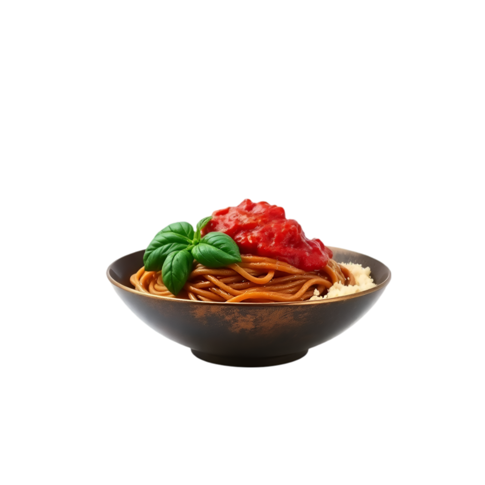 Homemade Spaghetti with Fresh Tomato and Basil png