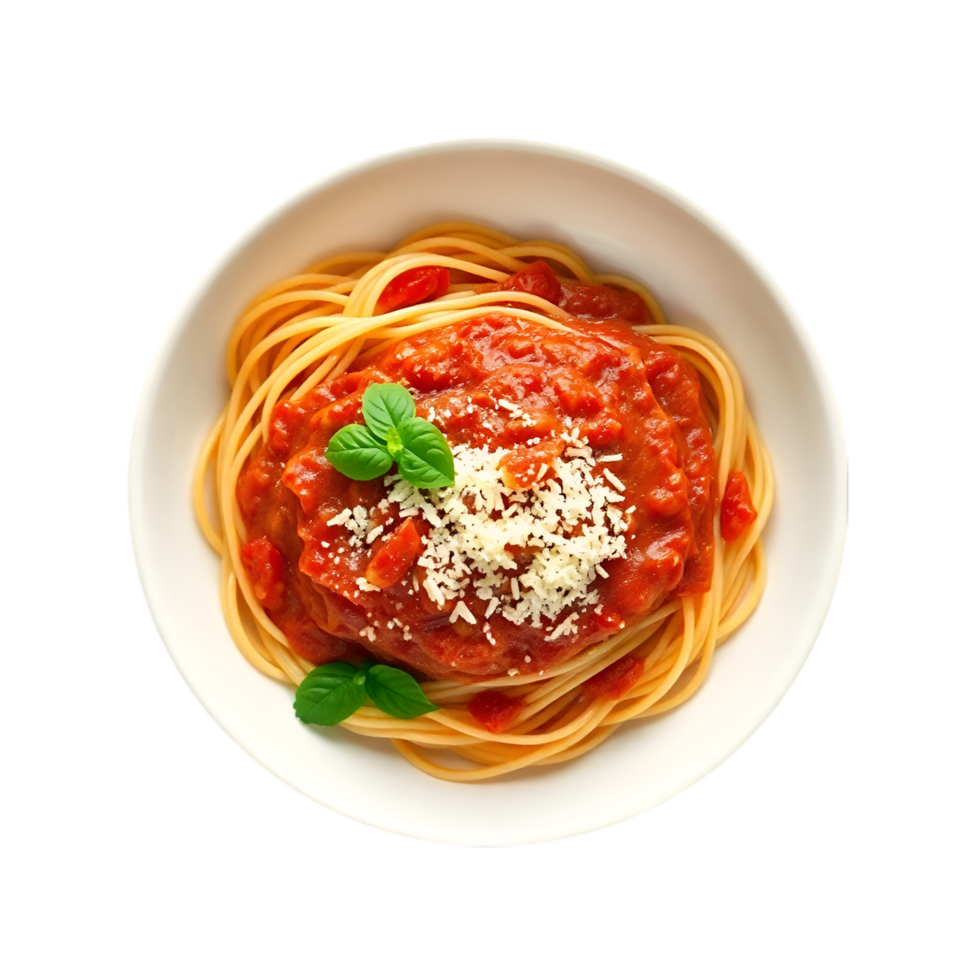 Tomato Sauce and Basil Spaghetti for a Quick Meal png