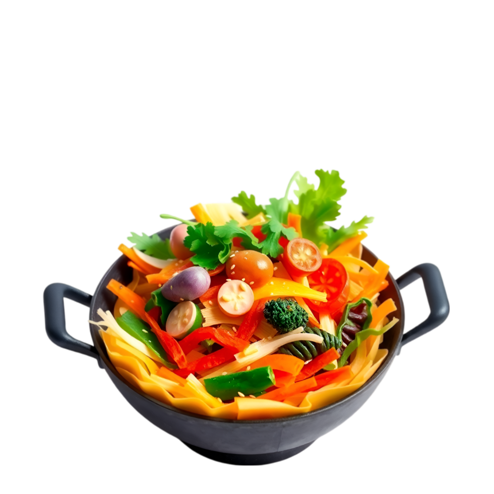 Vibrant Vegetable Stir Fry with Bell Peppers and Zucchini png