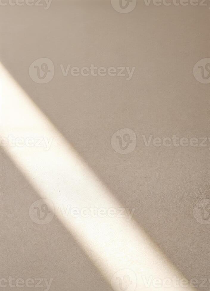 light and shadow on white wall, abstract background, closeup of photo. Sunbeam on Beige Wall photo
