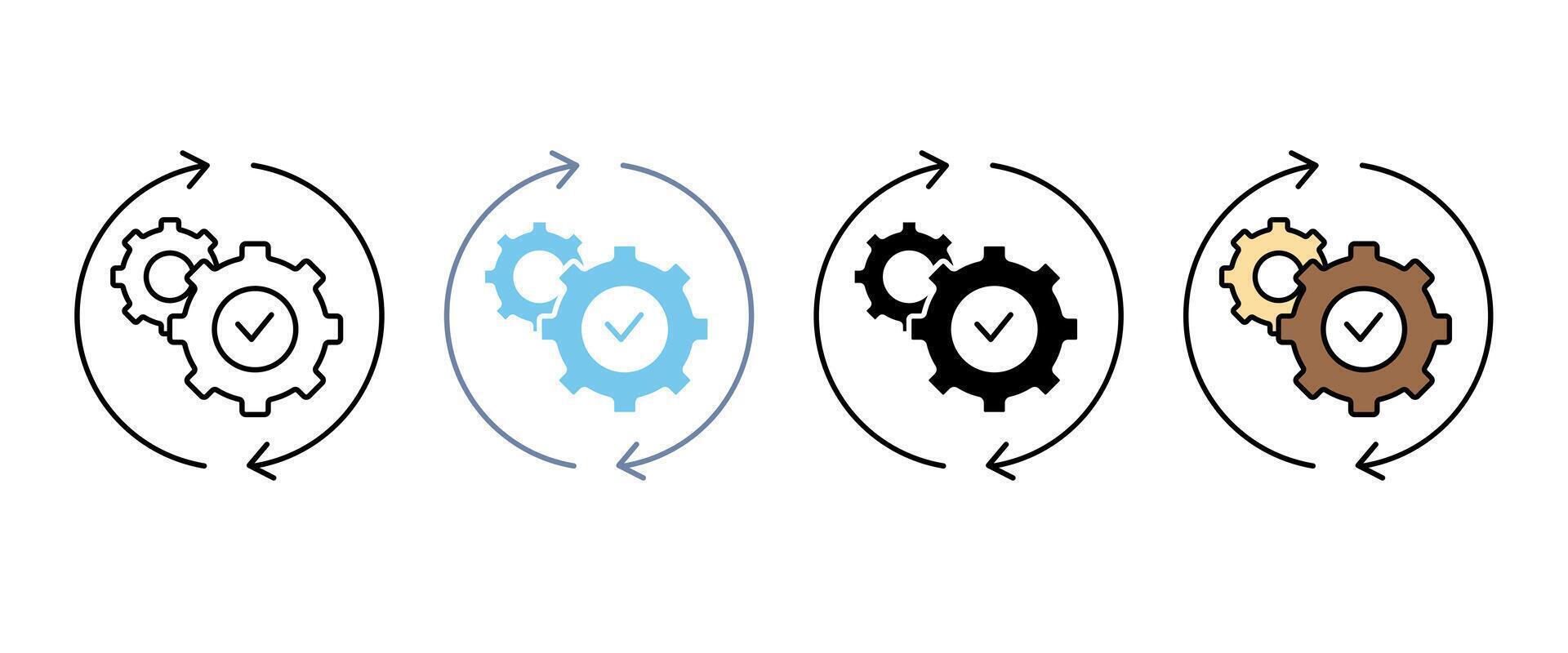 EFFICIENCY concept line icon. Simple element illustration. EFFICIENCY concept outline symbol design. vector