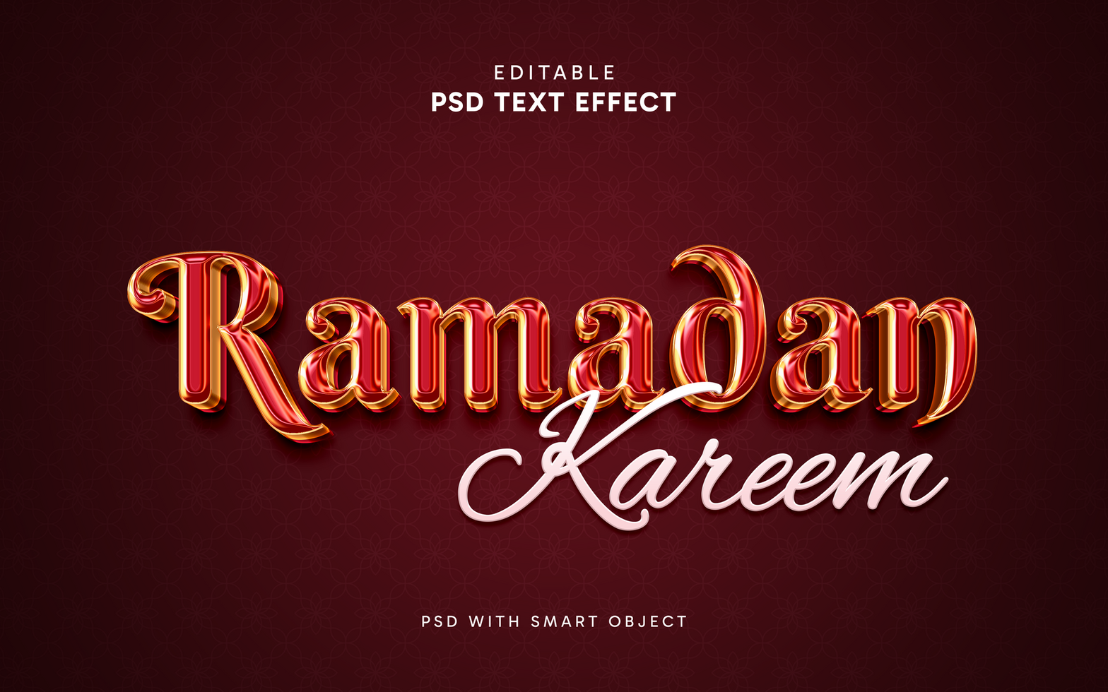 Ramadan Kareem Text Effect psd
