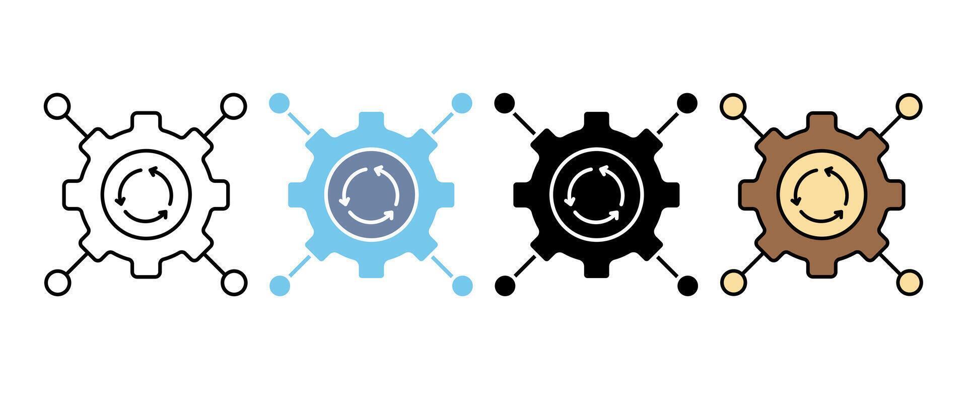work flow concept line icon. Simple element illustration. work flow concept outline symbol design. vector