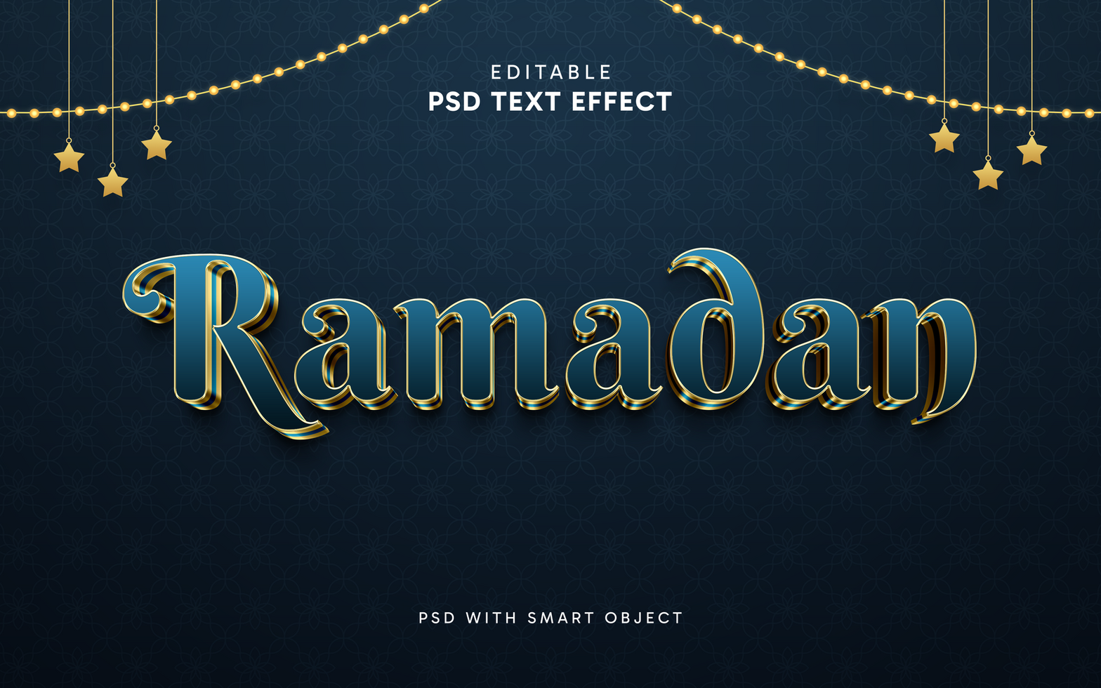 Ramadan Kareem Text Style Effect psd
