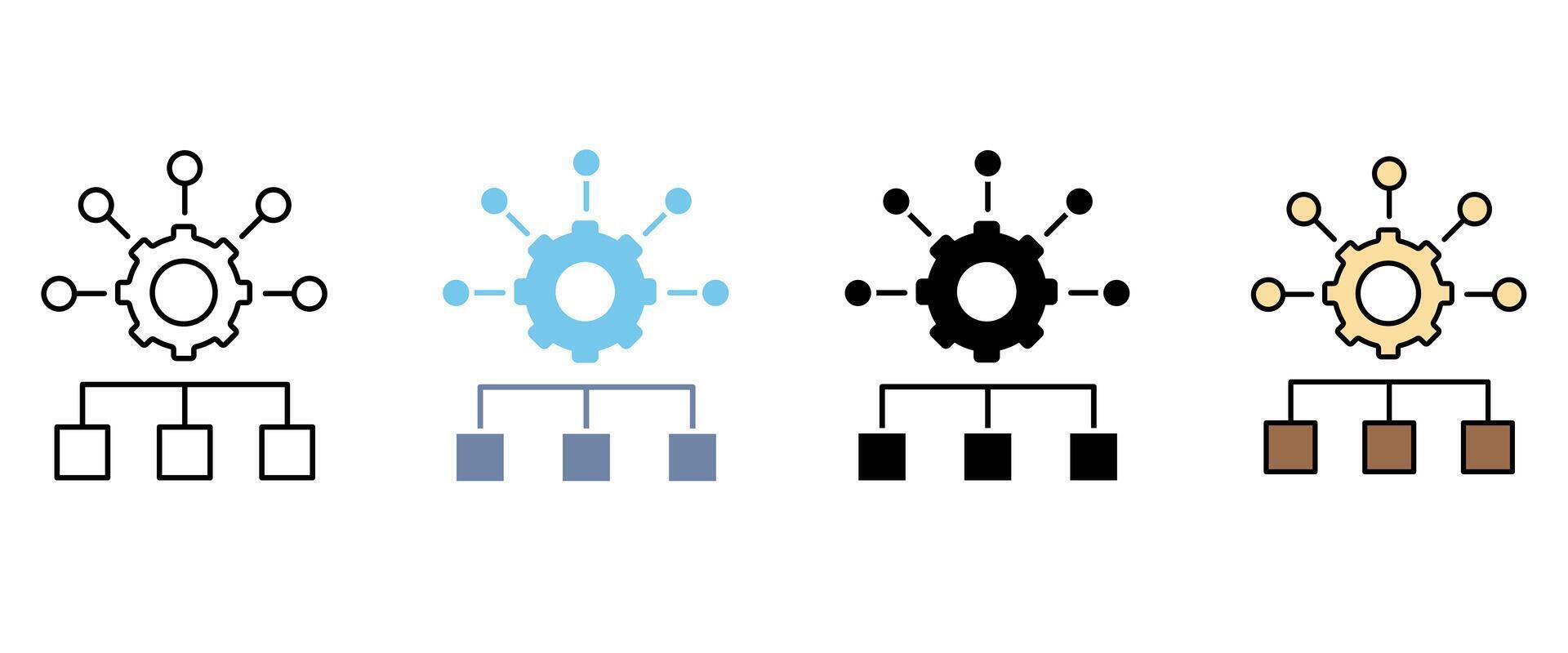 organization concept line icon. .Simple element illustration. organization concept outline symbol design. vector