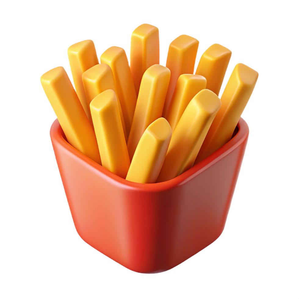 French fries with sauce on a round basket on a transparent background png