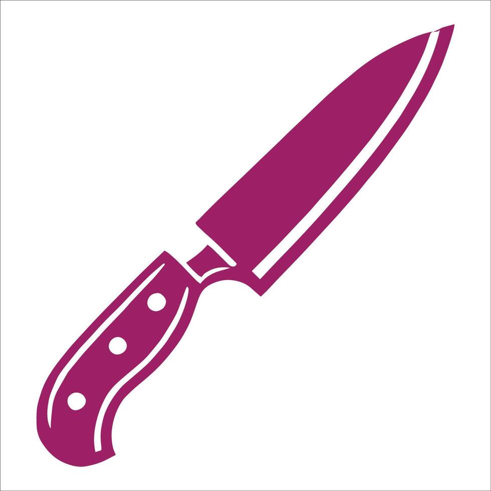 A knife icon on a white background vector