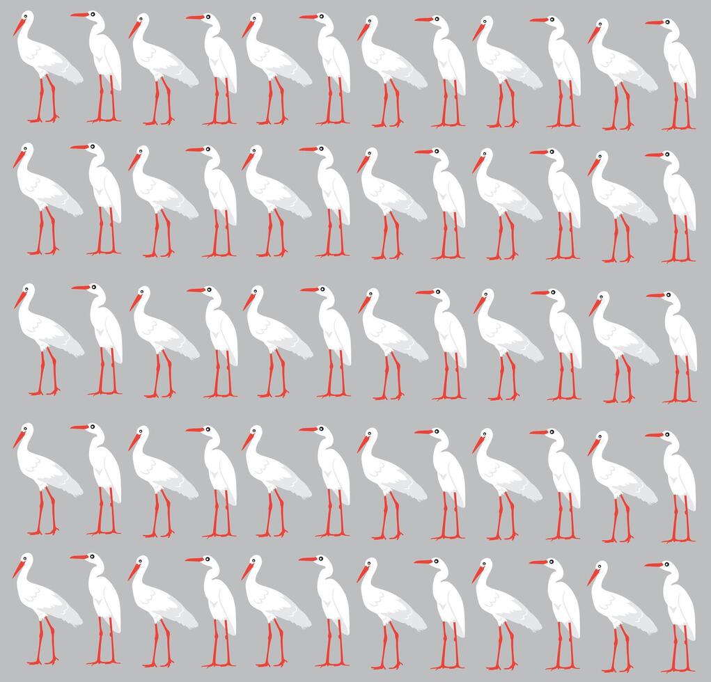 two stork as a pattern background vector
