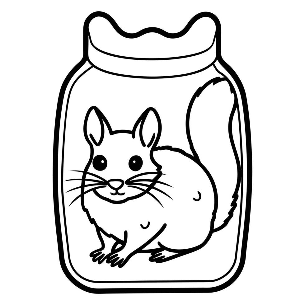 chinchilla inside a cookie jar vector
