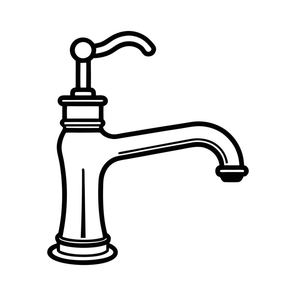 Water tap logo icon on a white background vector