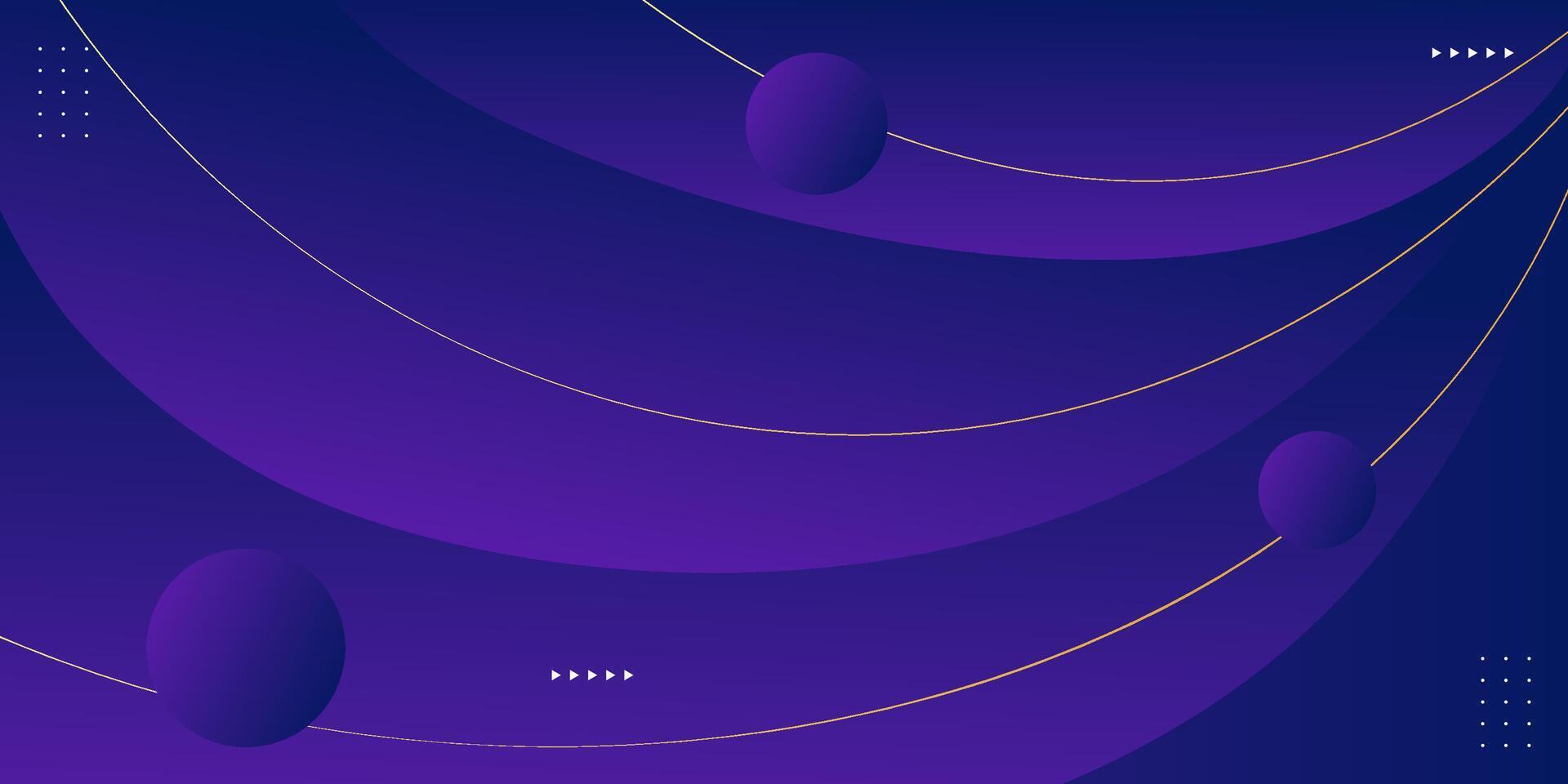 Purple geometric business banner design. Creative banner design with wave and line shape as template. Simple design on horizontal banner. Eps10 vector