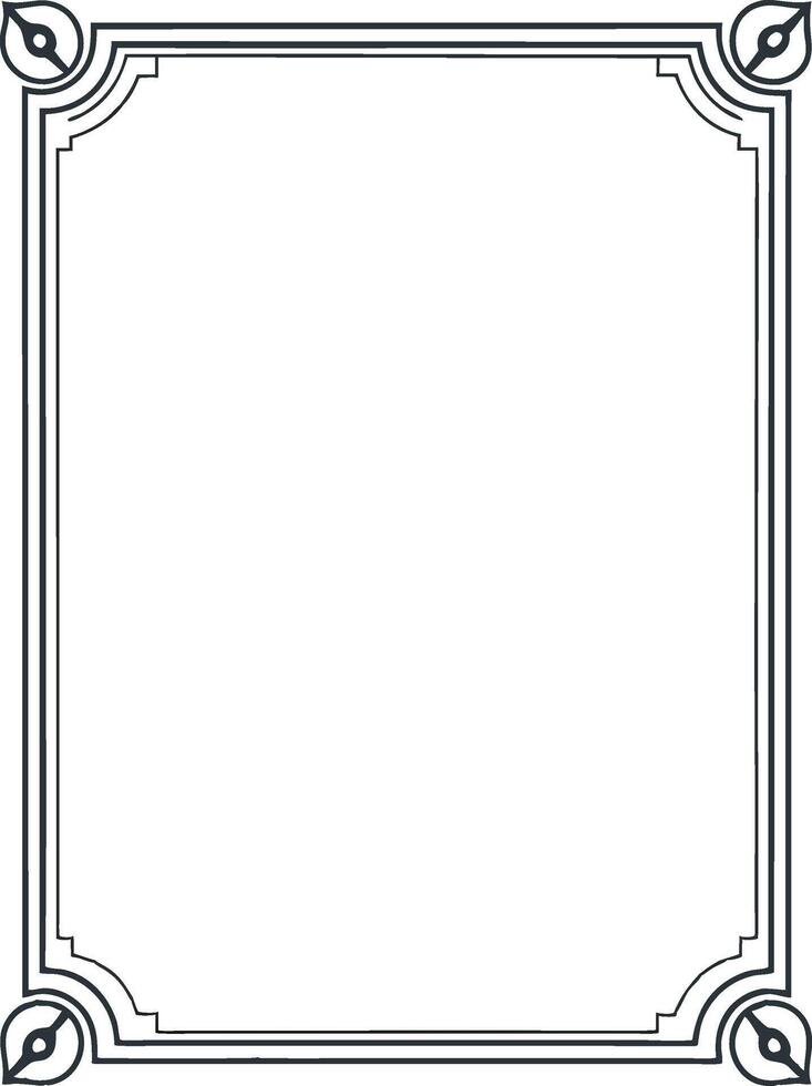 Elegant corner frame border design vector