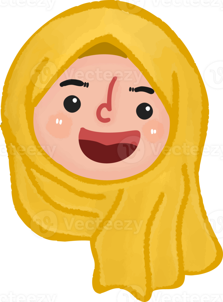 islamic kid wearing hijab - ramadan kareem - marhaban ya ramadan - islamic desaign project png