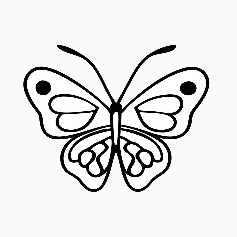 silhouette of a butterfly is perfect for various design projects. vector