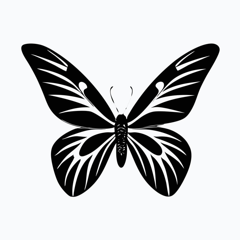 stylized silhouette of a butterfly, perfect for various design projects. vector