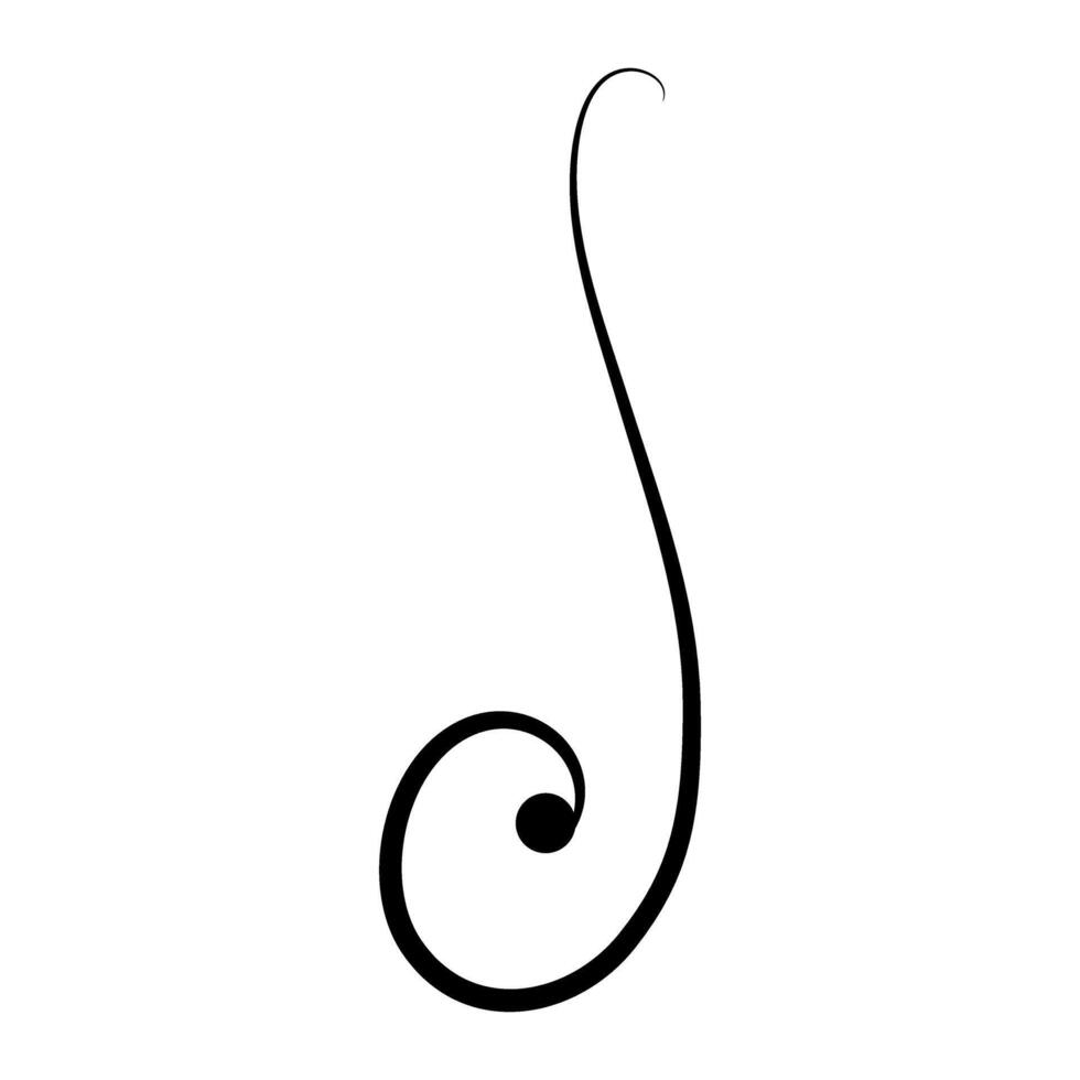 Beautiful Silhouette of Curved Swirl. Illustration vector
