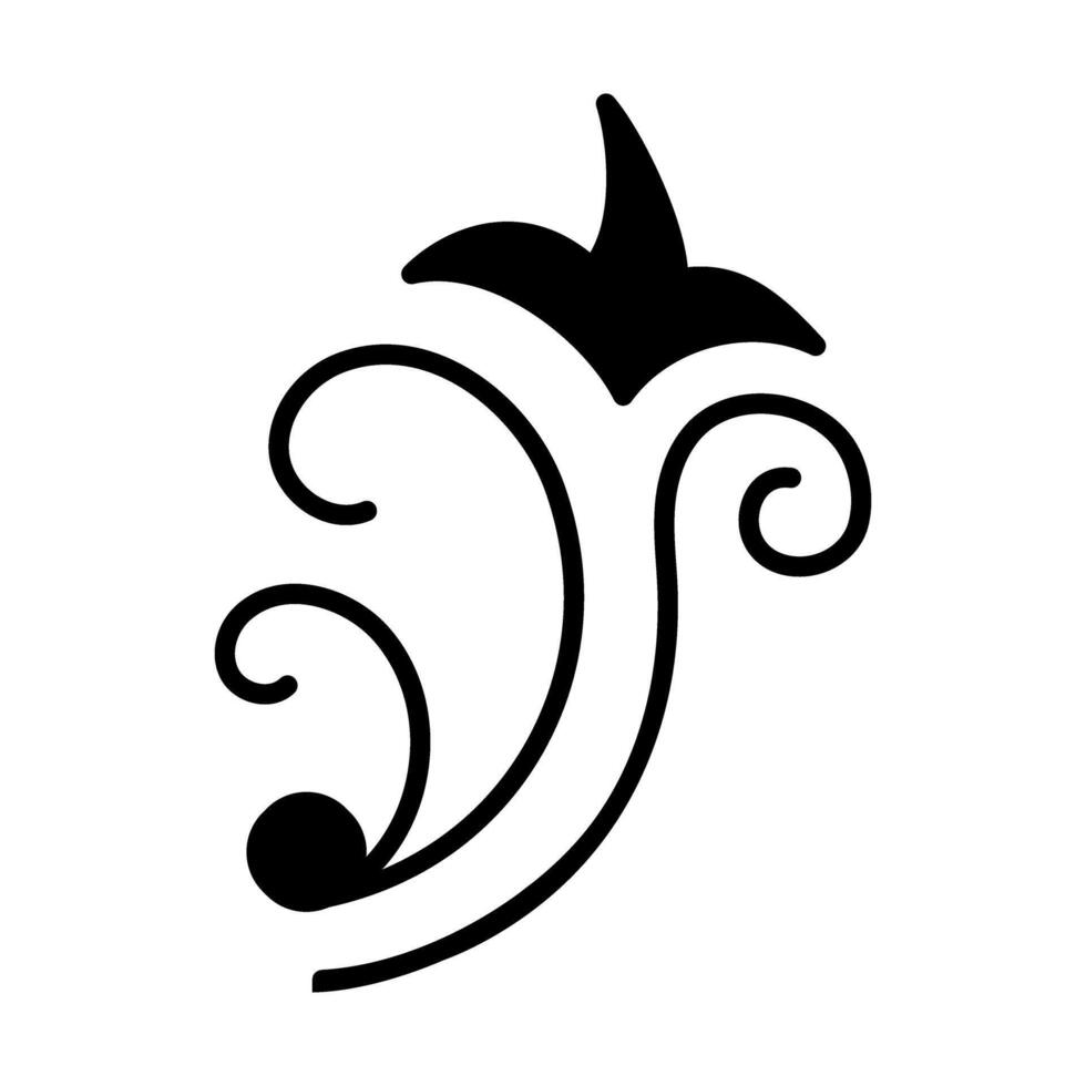 Ornamental design element. illustration in black and white colors. vector