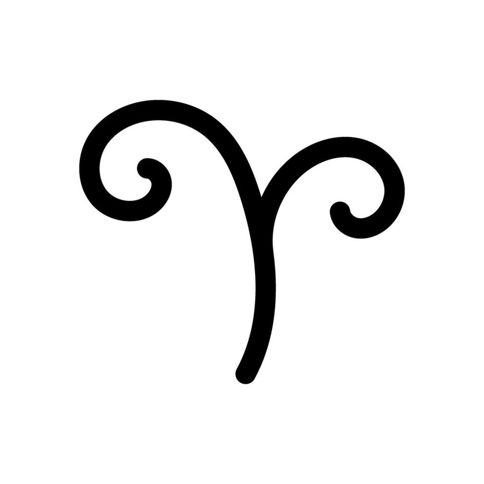 Aries zodiac sign. Astrological horoscope symbol. vector