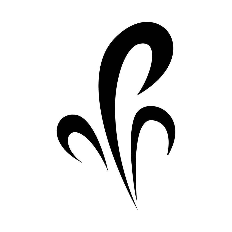 abstract swirl icon over white background, silhouette style, illustration vector