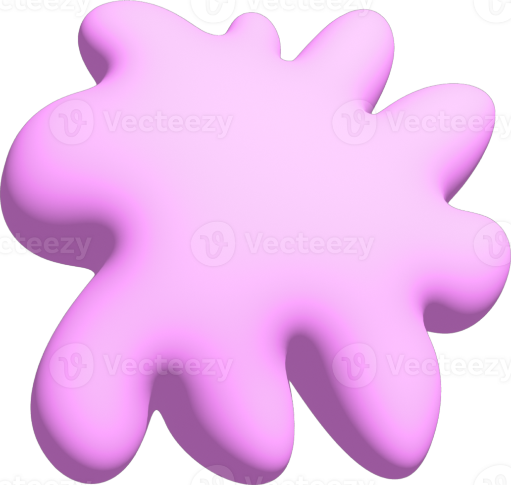 3D Abstract asset pink png
