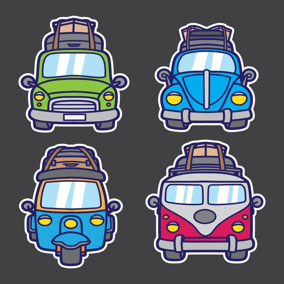 set of car going home good for sticker, element design, badge, etc vector