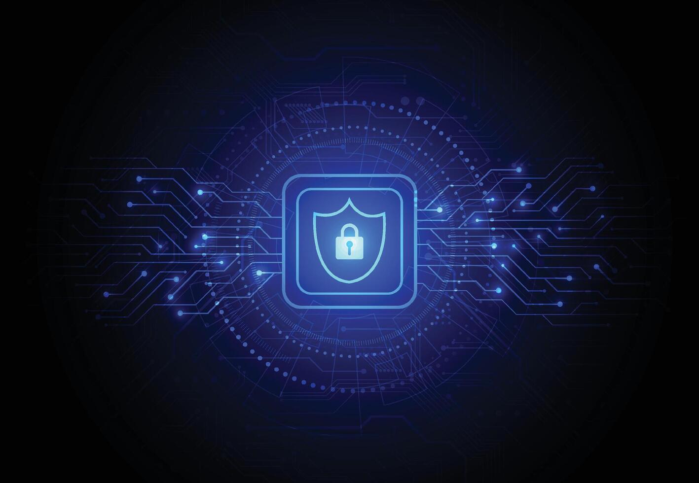 Premium security cyber digital concept. Abstract technology background protect system innovation for business vector