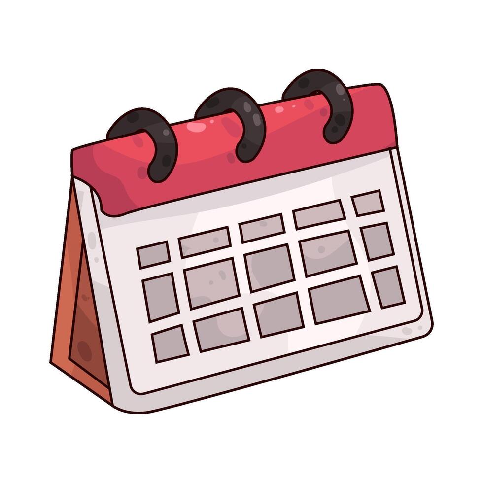 desk calendar illustration vector