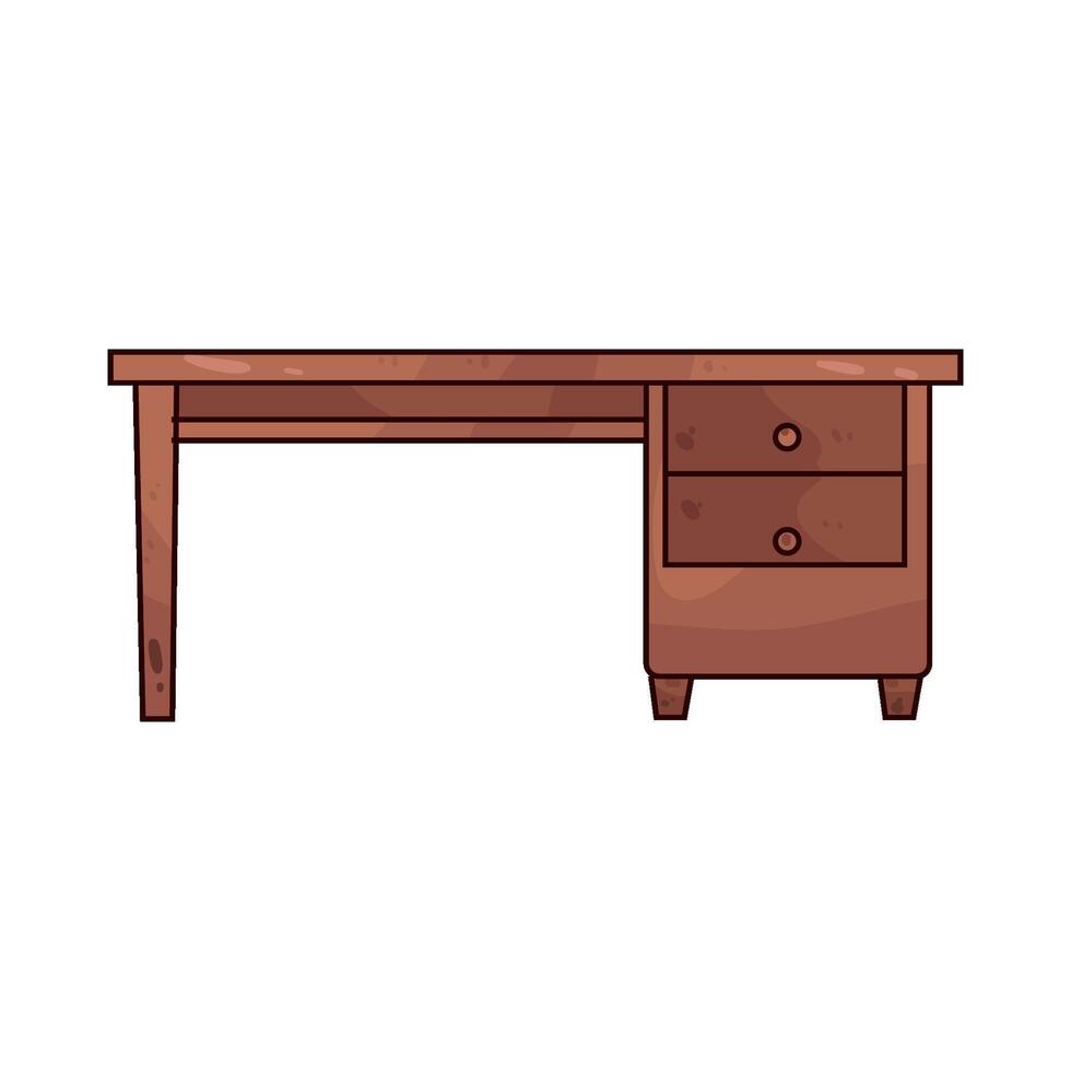 office desk illustration vector