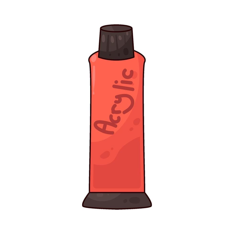 acrylic paint tube vector