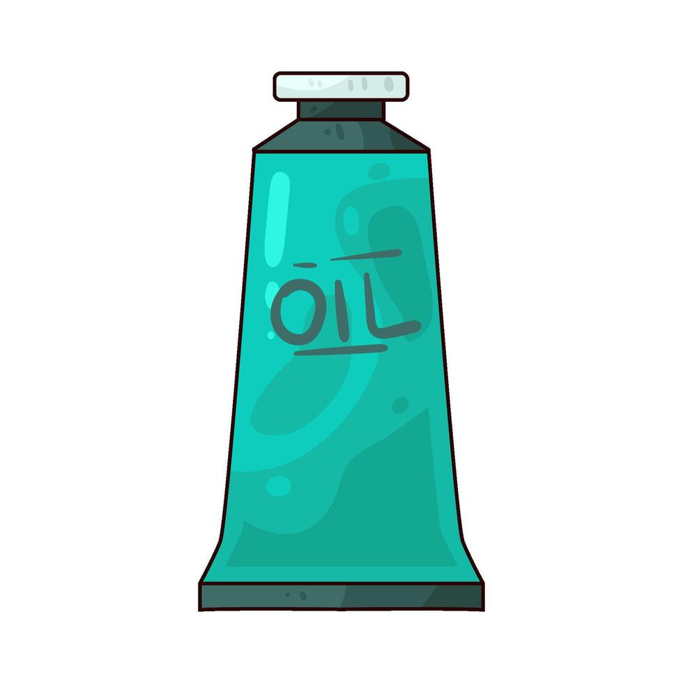 oil paint tube vector