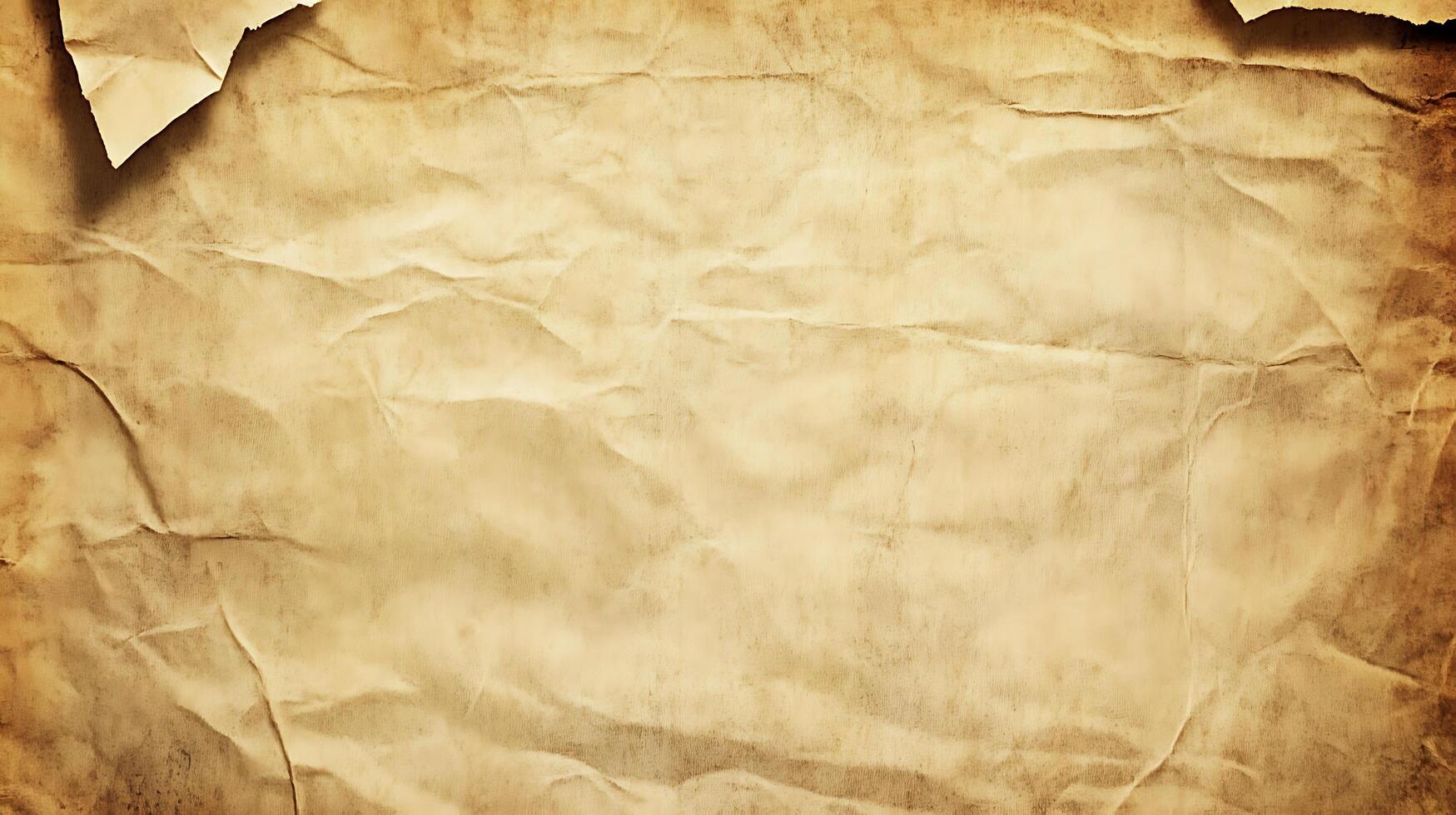 Distressed paper backdrop featuring creased surface texture aged appearance and old world style ideal for vintage designs photo