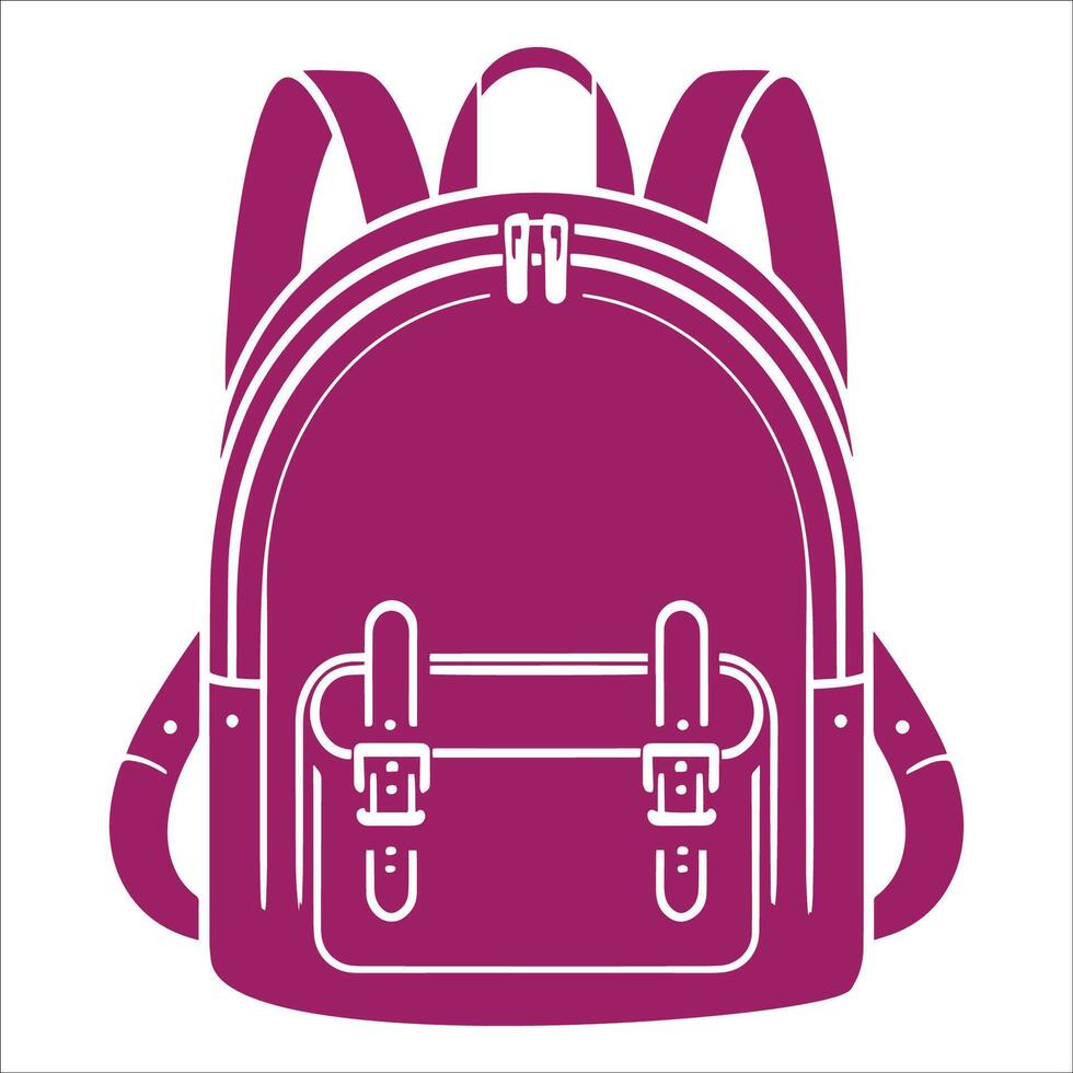 Backpack Icon Travel and School Bag vector
