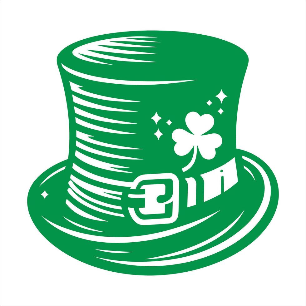 St Patrick's day hat On White Background vector