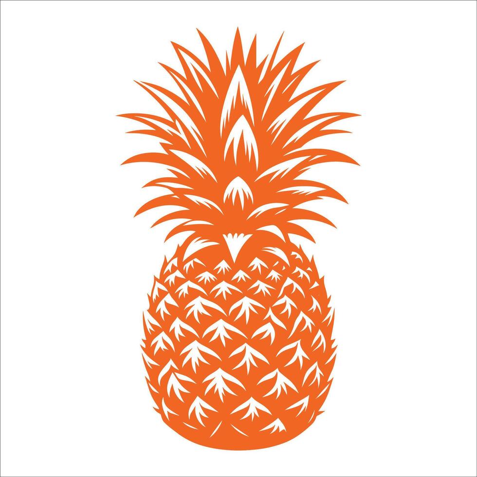 pineapple on a white background vector