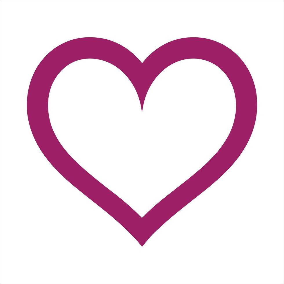 A heart icon on a white background vector