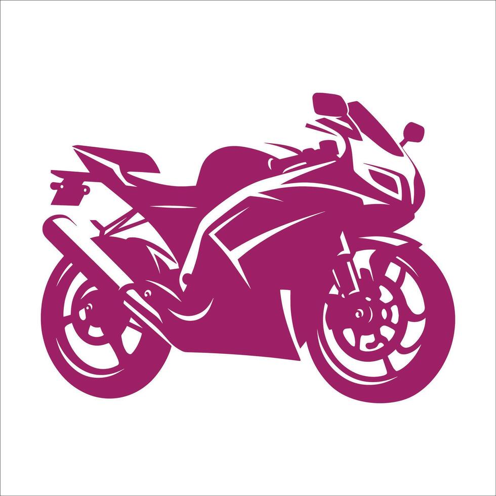 Motorcycle illustration on white background vector