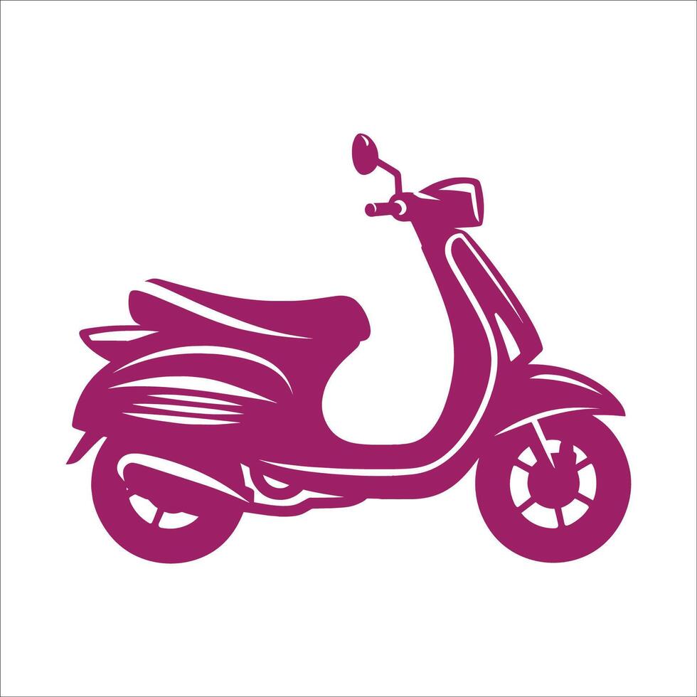 scooter on a white background vector