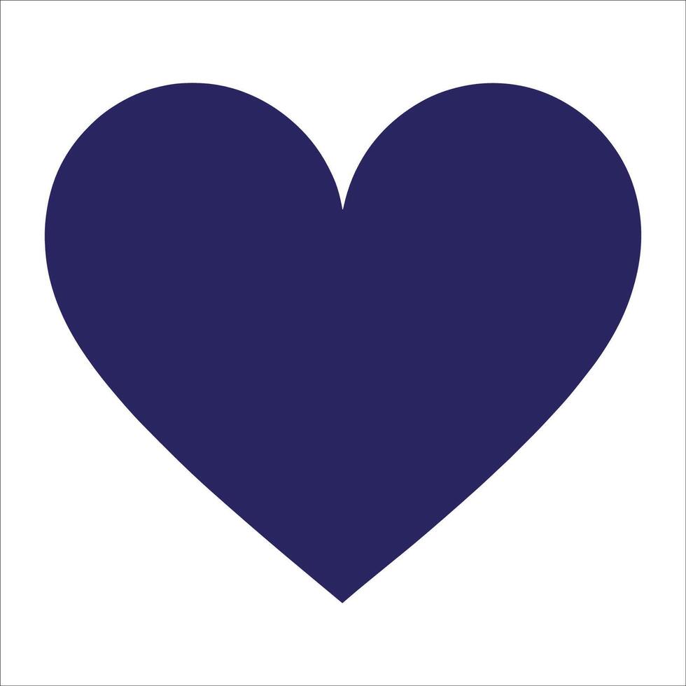 A heart shape in blue on a white background vector