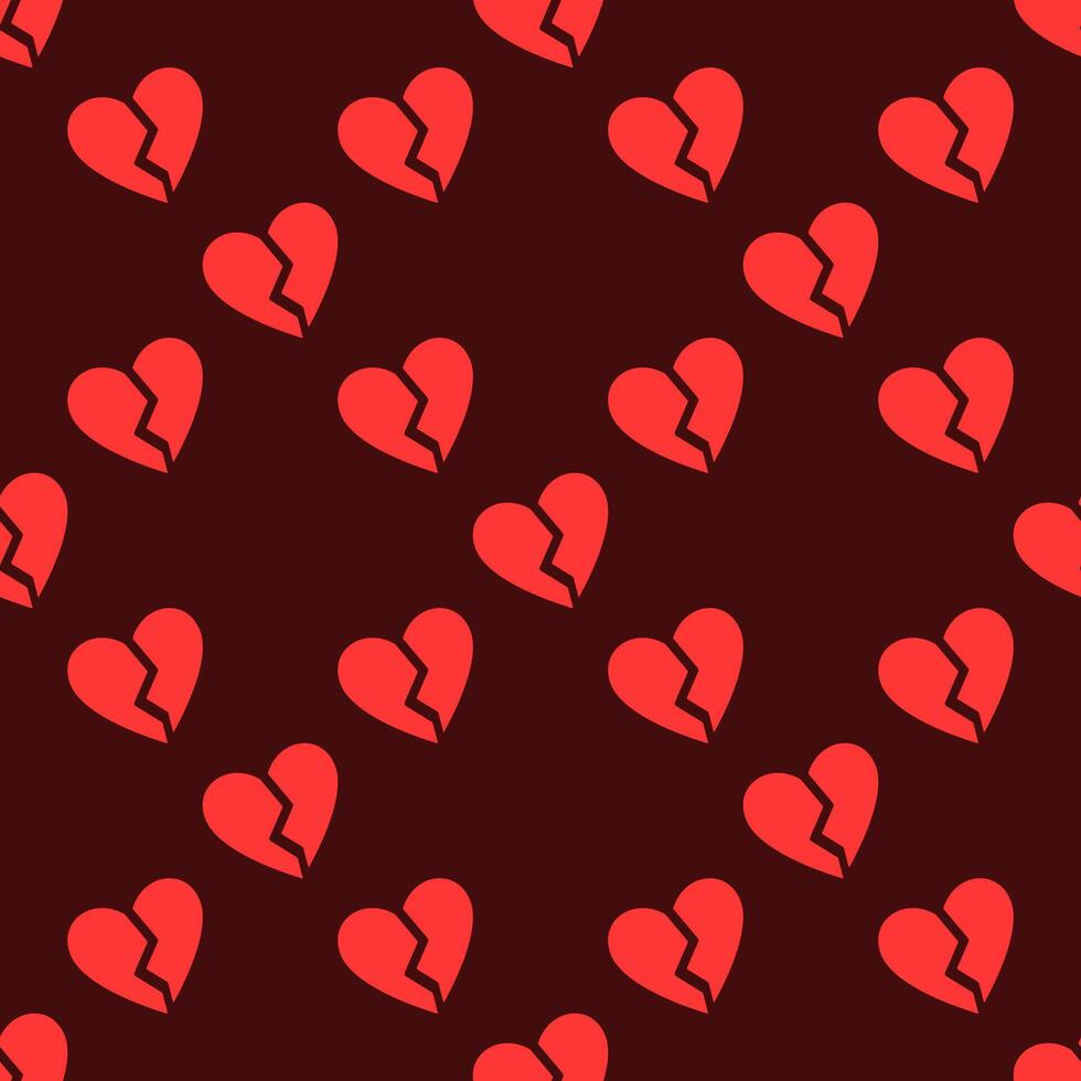 Broken heart concept seamless pattern or background vector