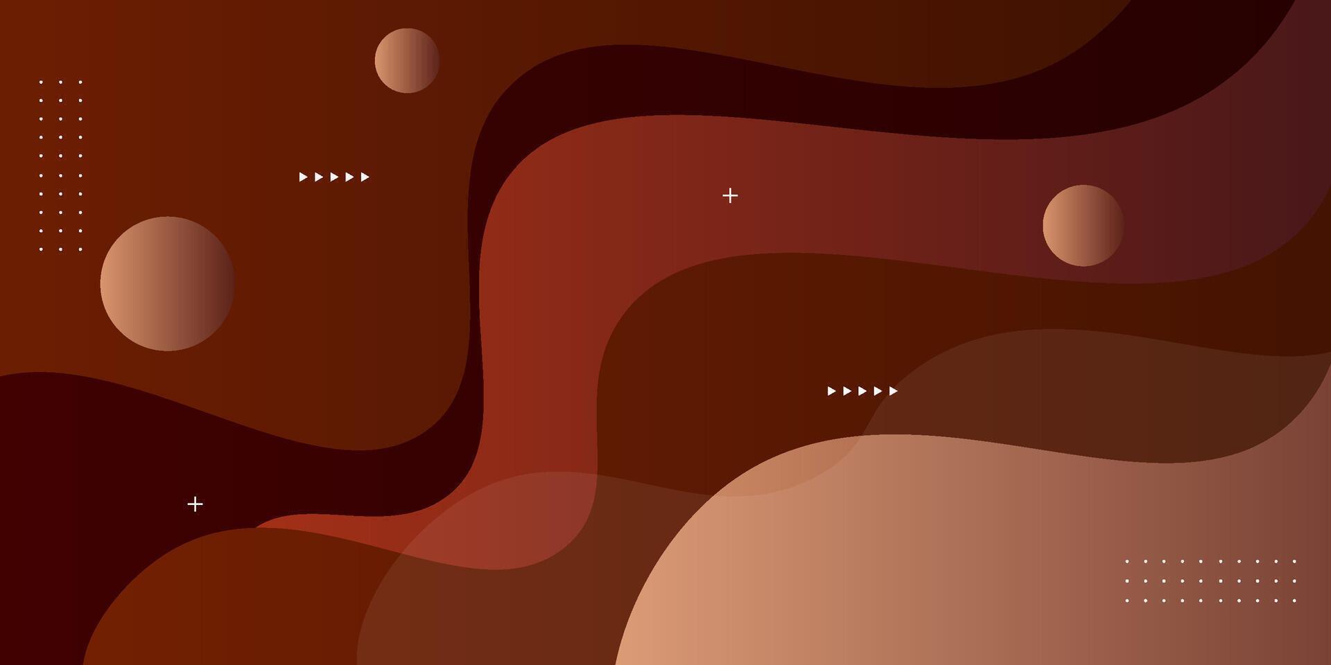 Elegant modern brown abstract wave background for banner, cover, flyer, brochure, poster design, business presentation and website. vector