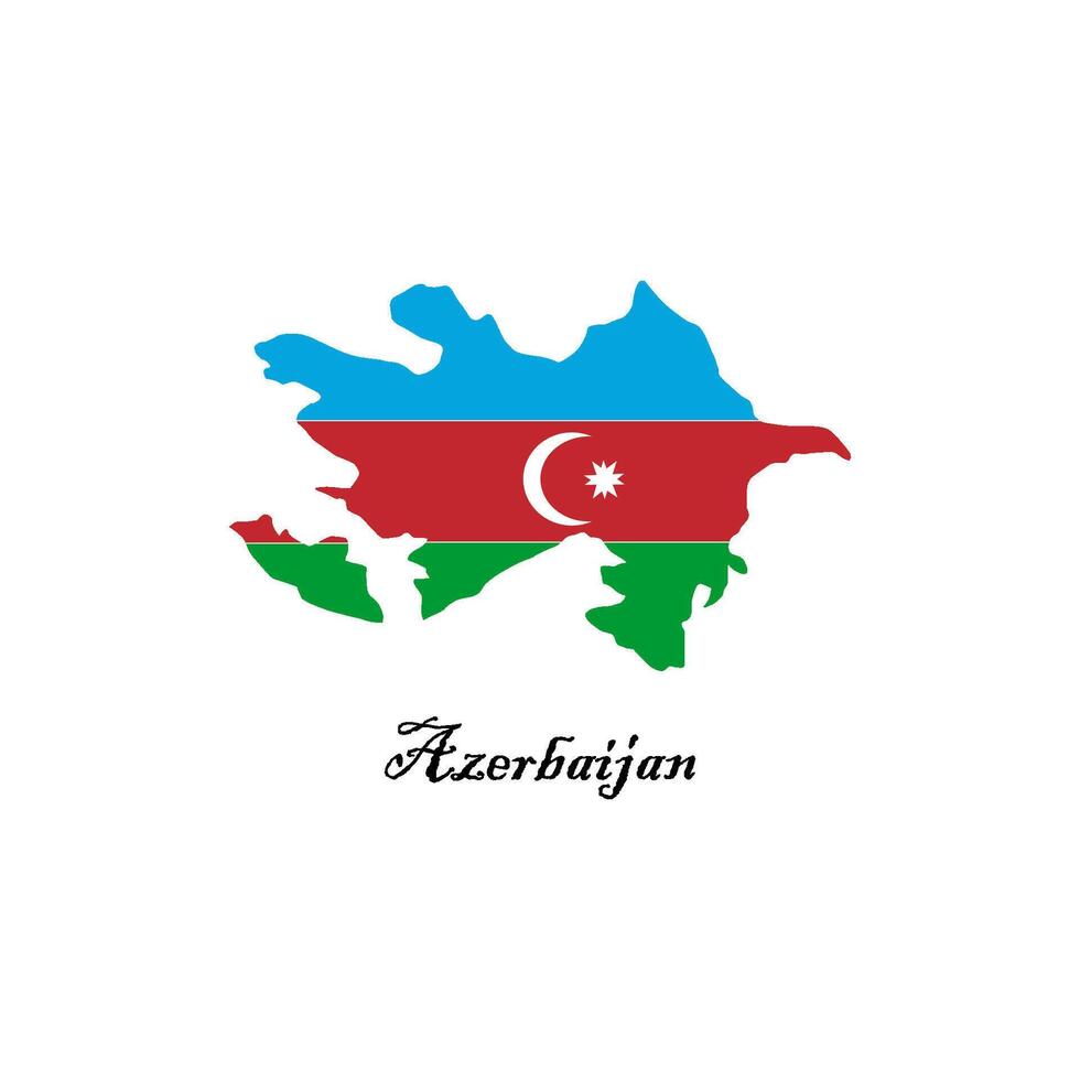 azerbaijan country map vector