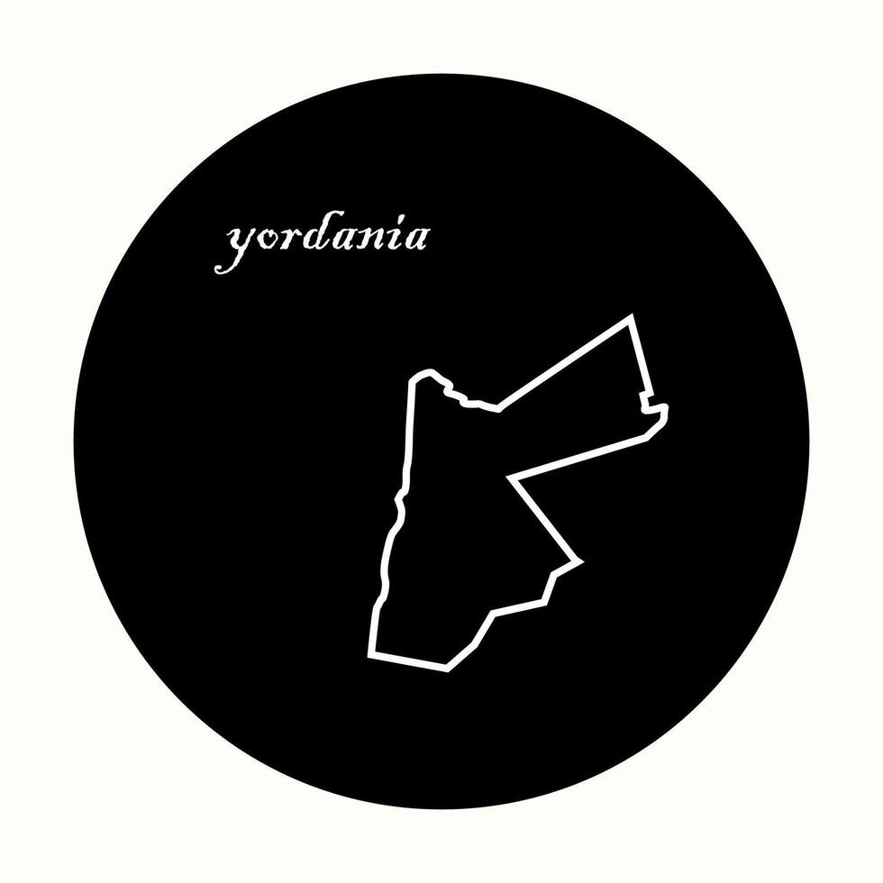 Jordan country map icon vectors