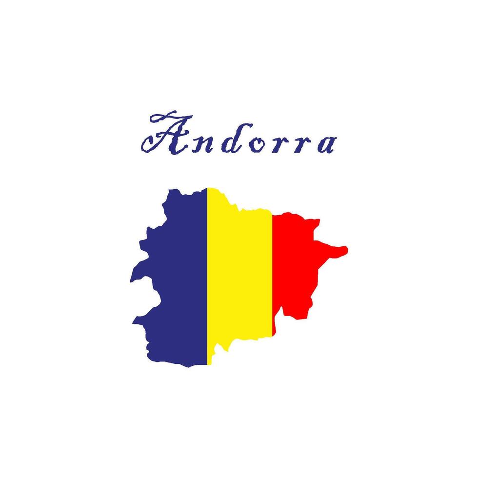 andorra country map icon vectors illustration
