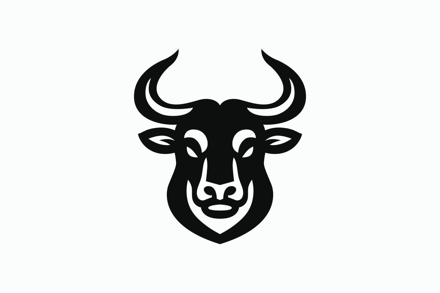 Bold Bull Logo Design Featuring Strong Silhouette and Modern Elements for Powerful Branding vector