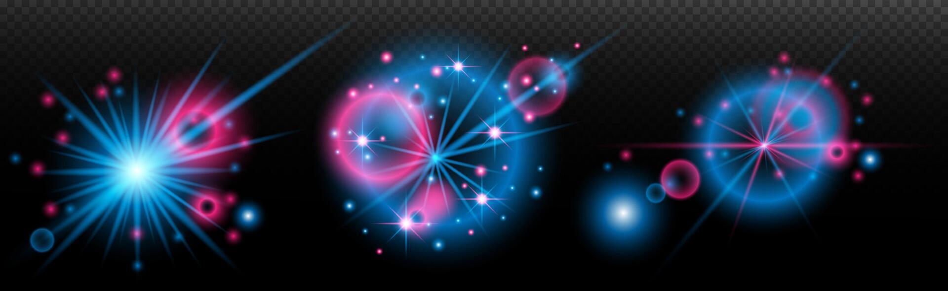 set fireworks background vector